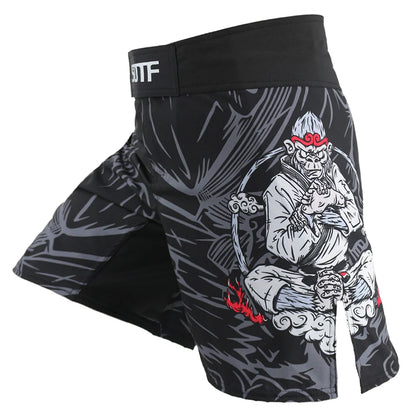 MMA Boxing Sports Fitness Monkey Personality Breathable Loose Large Size Shorts Thai Fist Pants Running Fights Cheap Mma Shorts