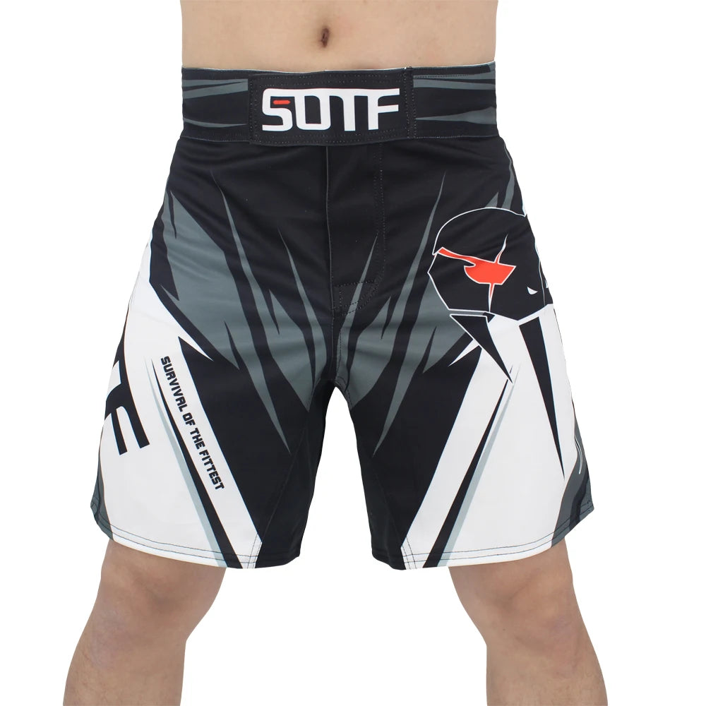 SOTF Mma Adults Venomous Snake Geometric Tiger Muay Thai Boxing Shorts Mma Shorts Boxing Clothing Fight Shorts Sanda