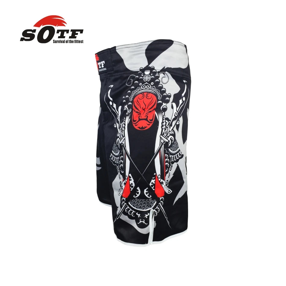 SOTF Mma Shorts Boxing Muay Thai Boxing Trunks Tiger Muay Thai Kickboxing Fight Wear Guan Yu China'S Wind SOTF Mma Pretorian