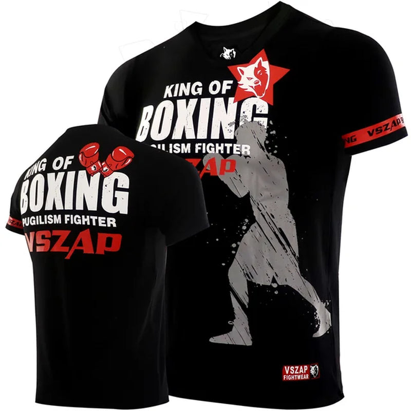 Mma Boxing T Shirts Men BJJ Muay Thai Mma Kickboxing Shirts Boxing Fights Boxing Tricks BJJ Gym Men'S T-Shirt Saco De Boxeo