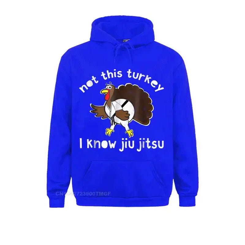 Thanksgiving Turkey I Know Jiu Jitsu Funny T- Shirt Sweatshirts Summer/Fall Funny Hoodies Long Sleeve Brand Clothes Mens