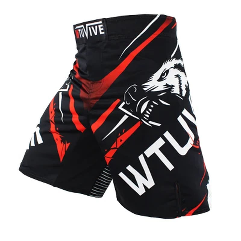 WTUVIVE MMA 2017 New Boxing Features Sports Training Muay Thai Fitness Personal Fight Shorts Muay Thai Boxing Shorts Short Mma