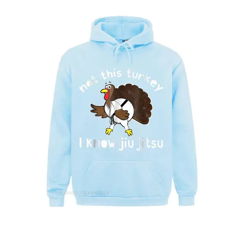 Thanksgiving Turkey I Know Jiu Jitsu Funny T- Shirt Sweatshirts Summer/Fall Funny Hoodies Long Sleeve Brand Clothes Mens