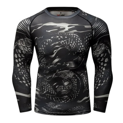 PK MMA Men Rashguard Jiu Jitsu BJJ T Shirts Long Sleeve Fitness Muay Thai Boxing Sports Sweater Rash Guard Jersey