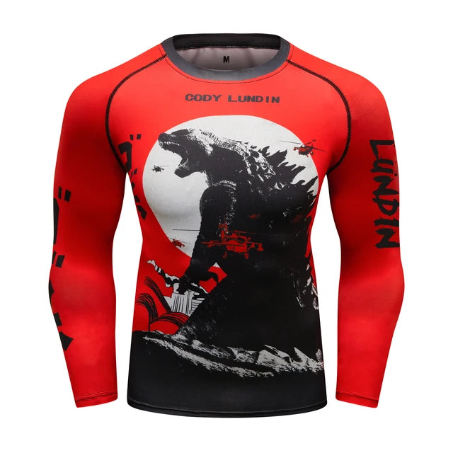 PK MMA Men Rashguard Jiu Jitsu BJJ T Shirts Long Sleeve Fitness Muay Thai Boxing Sports Sweater Rash Guard Jersey