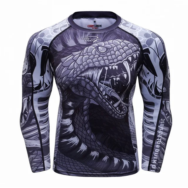 PK MMA Men Rashguard Jiu Jitsu BJJ T Shirts Long Sleeve Fitness Muay Thai Boxing Sports Sweater Rash Guard Jersey