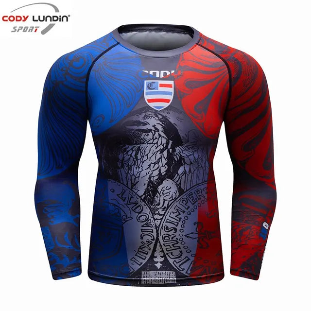 CODY Lundin Custom 3D Printed Bjj Rash Guard Sublimated Manufacturer Design MMA Long Sleeeve Fashion New T-Shirts for Man Sport