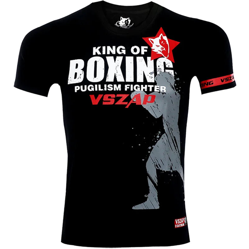 Mma Boxing T Shirts Men BJJ Muay Thai Mma Kickboxing Shirts Boxing Fights Boxing Tricks BJJ Gym Men'S T-Shirt Saco De Boxeo