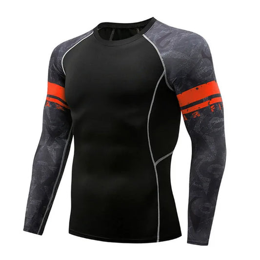 MMA Rashguard T-Shirt for Men Breathable Long Sleeve Boxing Jerseys Muay Thai Fitness Sport Running Tee Bjj