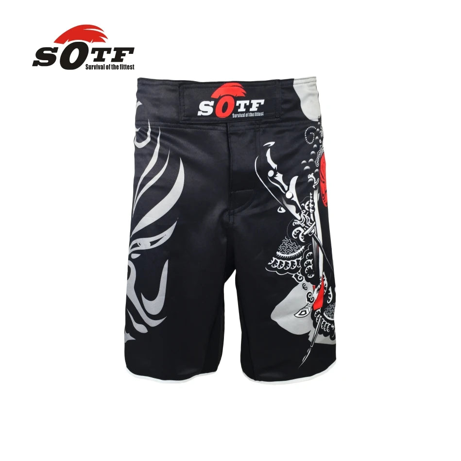 SOTF Mma Shorts Boxing Muay Thai Boxing Trunks Tiger Muay Thai Kickboxing Fight Wear Guan Yu China'S Wind SOTF Mma Pretorian