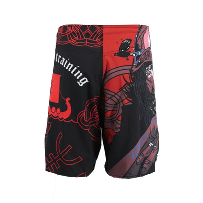 SOTF MMA Black Samurai Fighting Breathable Fitness Print Mma Shorts Tiger Muay Thai Kickboxing Fight Shorts Boxing Clothing Mma