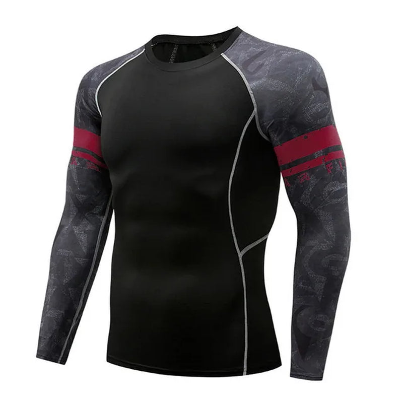 MMA Rashguard T-Shirt for Men Breathable Long Sleeve Boxing Jerseys Muay Thai Fitness Sport Running Tee Bjj