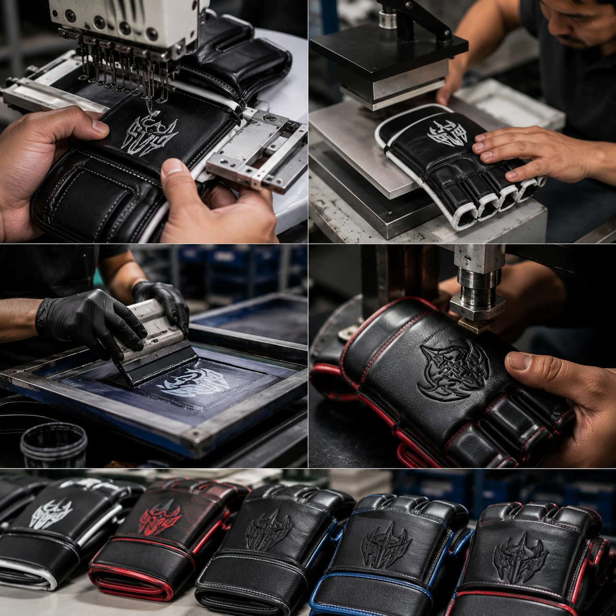 Branding Application mma gloves