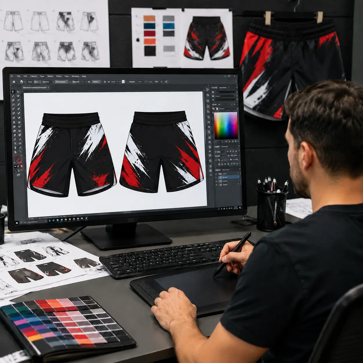 Design Digitization fight shorts