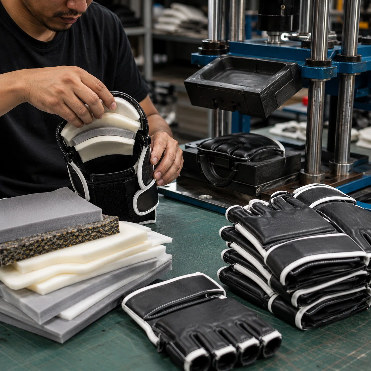 Padding and Molding mma gloves