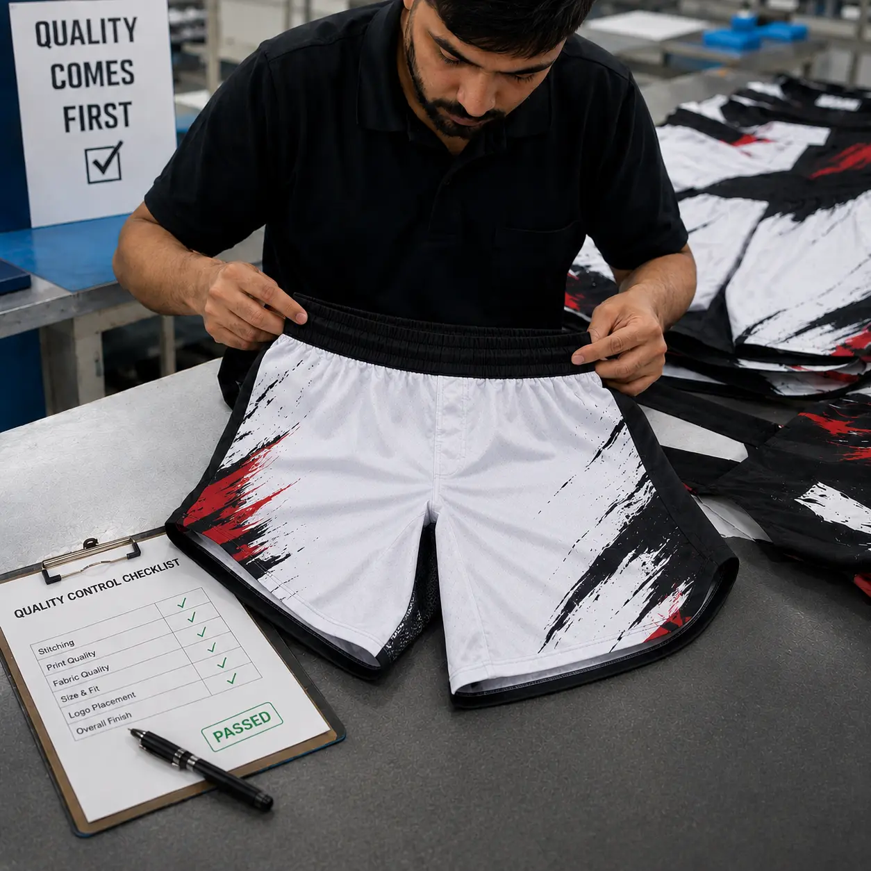 Quality Control mma shorts manufacturer