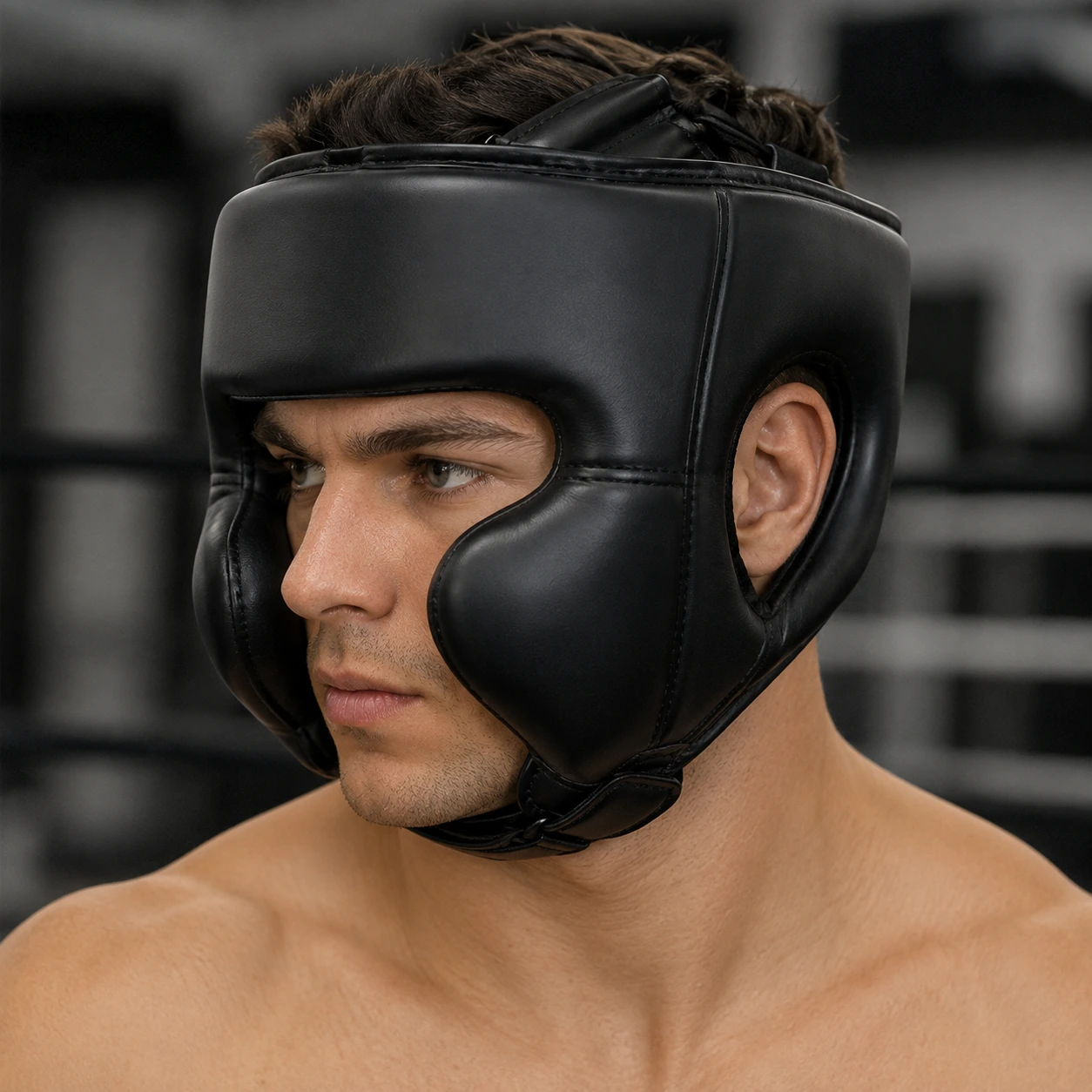 Cheek-protector head guard