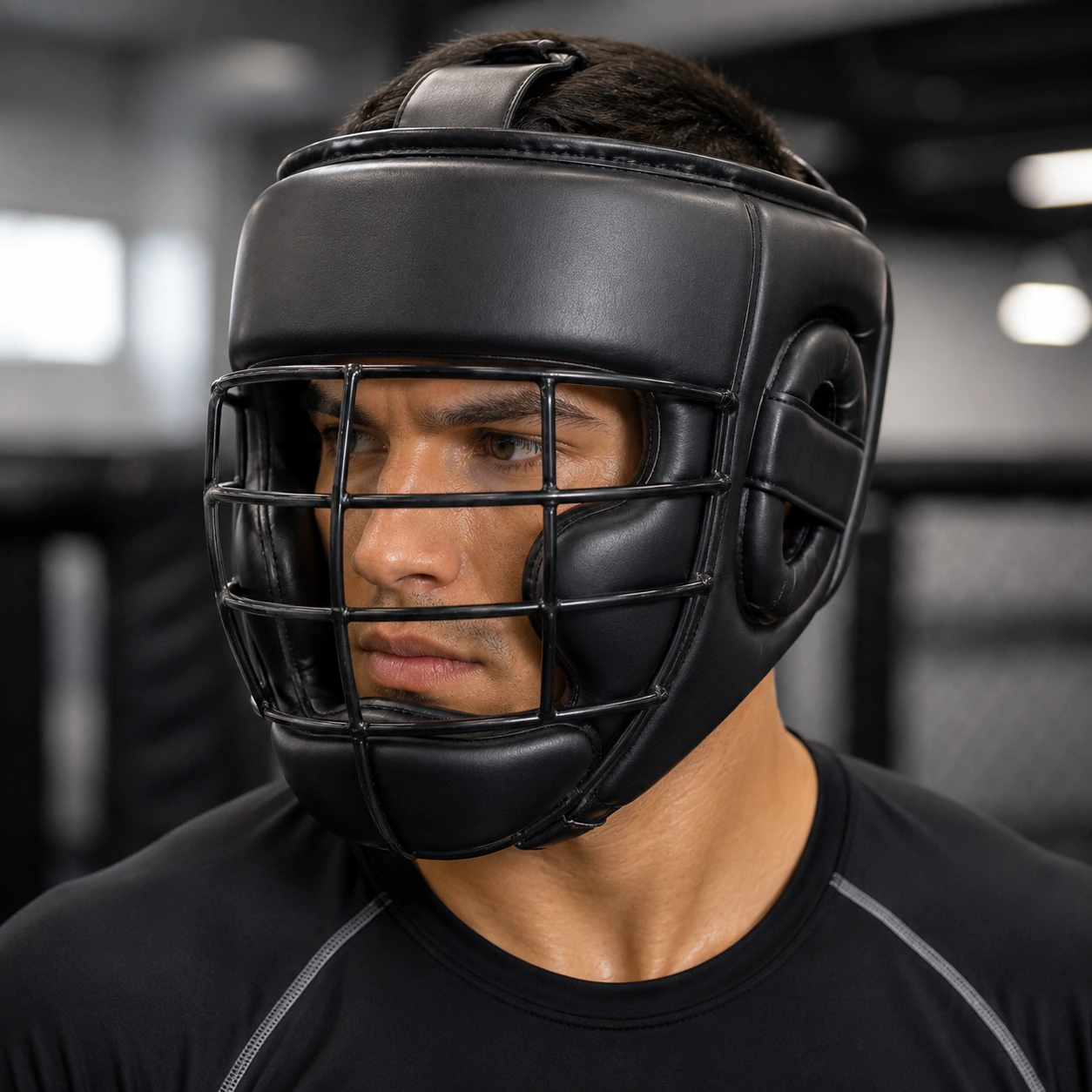 Full-face / cage head guard