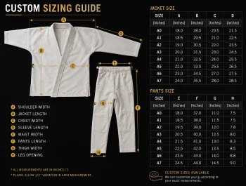 Custom Sizing BJJ Jiu Jitsu