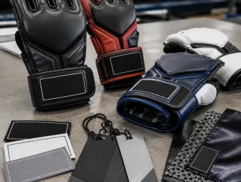 Custom labels for mma gloves
