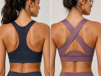 Racerback, cross back sports bra
