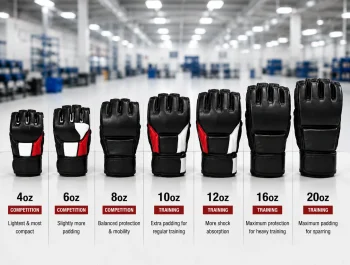 fight glove size weight